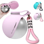 2-In-1 Portable Dog Water Bottle for Small Dogs - Leak-Proof & Compact Dog Travel Water Bottle -Stainless Steel Bottle & Silicon