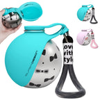 2-In-1 Portable Dog Water Bottle for Small Dogs - Leak-Proof & Compact Dog Travel Water Bottle -Stainless Steel Bottle & Silicon